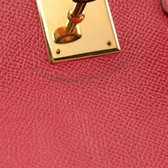 HERMÈS 1996 Birkin 30 Gold Hardware Courchevel Leather Red Vermillon - Picture 8 of 16